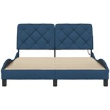  Okvir kreveta s LED-om bez madraca plavi 140 x 200 cm tkanine | shoptok.hr