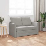  Podni kauč na razvlačenje 2-u-1 svjetlosivi 122x204x55cm baršun | shoptok.hr