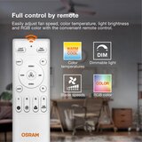 Osram LED RGB prigušiva svetiljka sa ventilatorom CIERZO LED/35W/230V 3000-6500K + daljinski upravljač | Eponuda.com