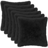  Presvlaka za jastuk 6 pcs HEERLEN Crna 45 x 45 cm PV flis | shoptok.hr