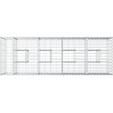  Gabionski uzdignuti krevet Srebrno 180 x 60 x 55 cm - 180 x 60 x 55 cm | shoptok.hr
