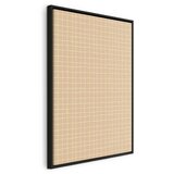  Slika - Waving Lines - Creamy Grid on a Noisy Pastel Background 80x120 U crnom drvenom okviru | shoptok.hr