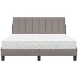  Postelja z vzmetnico taupe 140x190 cm blago | Shoptok.si