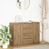 Komoda s ladicama artisan hrast 100,5x35x76cm konstruirano drvo | shoptok.hr
