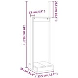  Držač za cjepanice boja meda 33 5x30x110 cm od masivne borovine | shoptok.hr