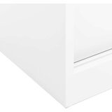 vidaXL Pisarniška omara z drsnimi vrati bela 90x40x90 cm jeklo | Shoptok.si