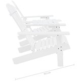  Vrtne stolice Adirondack sa stolićem od masivne jelovine bijele | shoptok.hr