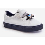 Kesi Children's sneakers Sneakers with a pin, white and navy blue Pennyn Cene