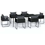  7-dijelni vrtni blagovaonski set crni | shoptok.hr
