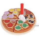 Kruzzel drvena pizza na čičak s rezačem i lopaticom, 27 dijelova | shoptok.hr