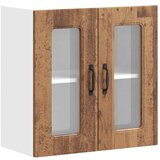 Maison Chic Kuhinjska stenska omarica - Kuhinjska omarica s steklenimi vrati Kalmar stari les iu312, (22063873) | Shoptok.si