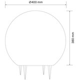  Spoljašnja lampa ARGENTO, 1xE27/15W/230V, prečnik 40 cm, IP65, siva | Eponuda.com