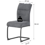 MID.YOU Set Nihajnih Stolov Frieda, Antracit, 2 Kos | Shoptok.si