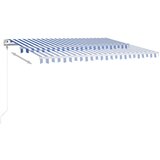  Automatska tenda sa senzorom LED 400x350 cm plavo-bijela | shoptok.hr