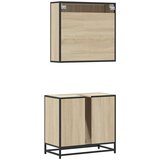  2-dijelni set kupaonskog namještaja boja hrasta sonome drveni | shoptok.hr