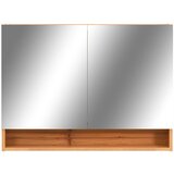  LED kupaonski ormarić s ogledalom boja hrasta 80x15x60 cm MDF | shoptok.hr