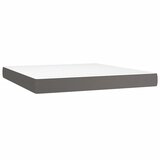  Madrac s džepičastim oprugama srednje tvrdoće sivi 160x200x20 cm umjetne kože | shoptok.hr