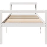 Krevet za starije s uzglavljem bijeli 75x190 cm borovina | Eponuda.ba