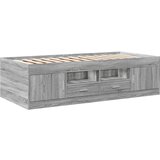 vidaXL Dnevna postelja s predali siva sonoma 90x190 cm inženirski les, (21111924) | Shoptok.si