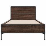  Okvir za krevet smeđi hrast 100x200cm konstruirano drvo i metal | shoptok.hr