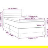 Box spring postelja z vzmetnico svetlo siva 100x200 cm žamet, (20726072) | Shoptok.si
