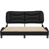  Okvir za krevet bez madraca Hvar crni 160x200 cm od umjetne kože | shoptok.hr