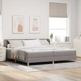  Krevet s opruga kutije Sivo-smeđa 200 x 200 cm tkanina | shoptok.hr