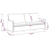 SOFA za 3 osobe Smeđa 220 x 81 x 82 cm Umjetni sued - Smeđa 210 cm | shoptok.hr