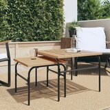  Set vrtnih stolića za kavu 2 kom smeđe-crni čelični | shoptok.hr