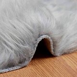 vidaXL Lažni Ovčji Tepih Siva 80 x 118 cm Poliester | shoptok.hr
