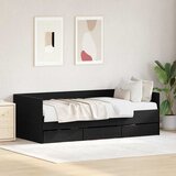  Krevet na dan Crni hrast 90 x 200 cm Konstruirano drvo | shoptok.hr