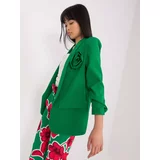 Fashion Hunters Green elegant jacket with flower
