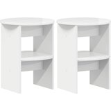  Pomoćni ormarić 2 pcs Visoki Sjaj Bijeli Ø40 x 50 cm | shoptok.hr