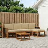  Set vanjskih sofa 6 pcs Prirodna i bež Poliester | shoptok.hr