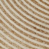  Ručno rađeni tepih od jute sa spiralnim uzorkom bijeli 120 cm | shoptok.hr