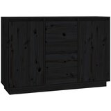  Komoda crna 111 x 34 x 75 cm od masivne borovine | shoptok.hr