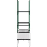  Cvetlično korito z oporno mrežo belo 80x40x142,5 cm PP | Shoptok.si