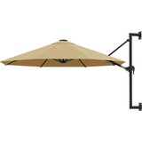 vidaXL Stenski senčnik s kovinskim drogom 300 cm taupe Cene