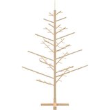 vidaXL Leseno božično drevo z stojalom Naravna 150 cm Trdna borovina | Shoptok.si