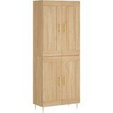 vidaXL Visoka komoda sonoma hrast 69,5x34x180 cm inženirski les, (20805254) | Shoptok.si