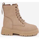 Boto Women's Ankle Boots Workers With Zipper Beige Tirina | Shoptok.si