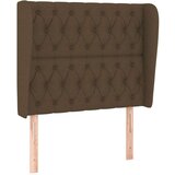  Uzglavlje s ušima tamnosmeđi 103x23x118/128 cm od tkanine | shoptok.hr