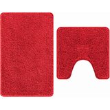  Set prostirki za kupatilo s protukliznom podlogom 2 pcs Crvena | Eponuda.com