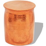 vidaXL Sploščen aluminij stolček/odstavna mizica barva medenine/bakra Cene