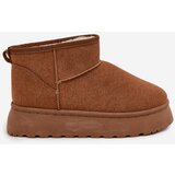 Boto Women's Snow Boots On Platform Insulated With Fur Camel Vesirae | Shoptok.si
