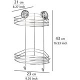 Wenko Kotna polica za tuš Vacuum-Loc, nosilnost do 33 kg | Shoptok.si