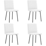 Maison Chic Jedilni stoli - Vzorci stoli 4 kosi belo umetno usnje A644, (22032214) | Shoptok.si