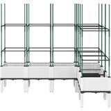  Vrtna sadilica s rešetkom bijela 160 x 120 x 142,5 cm PP | Eponuda.ba
