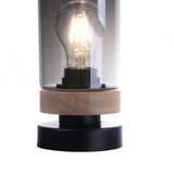 Just LIGHT. 11310-18 - Stona lampa PASQUAL 1xE27/40W/230V crna/kaučukovo drvo | Eponuda.com
