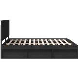  okvir za krevet crna 180 x 200 cm čvrsto borovo drvo | shoptok.hr